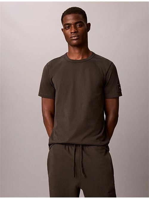 ss clsc sueded jersey badge tee CALVIN KLEIN JEANS | LV04RJ206G8MN
